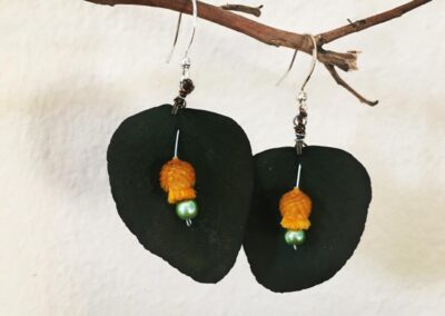 Eucalyptus and jazilda earrings.